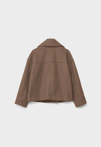 Short Autumn Coat in Double-Breasted Style – Clara