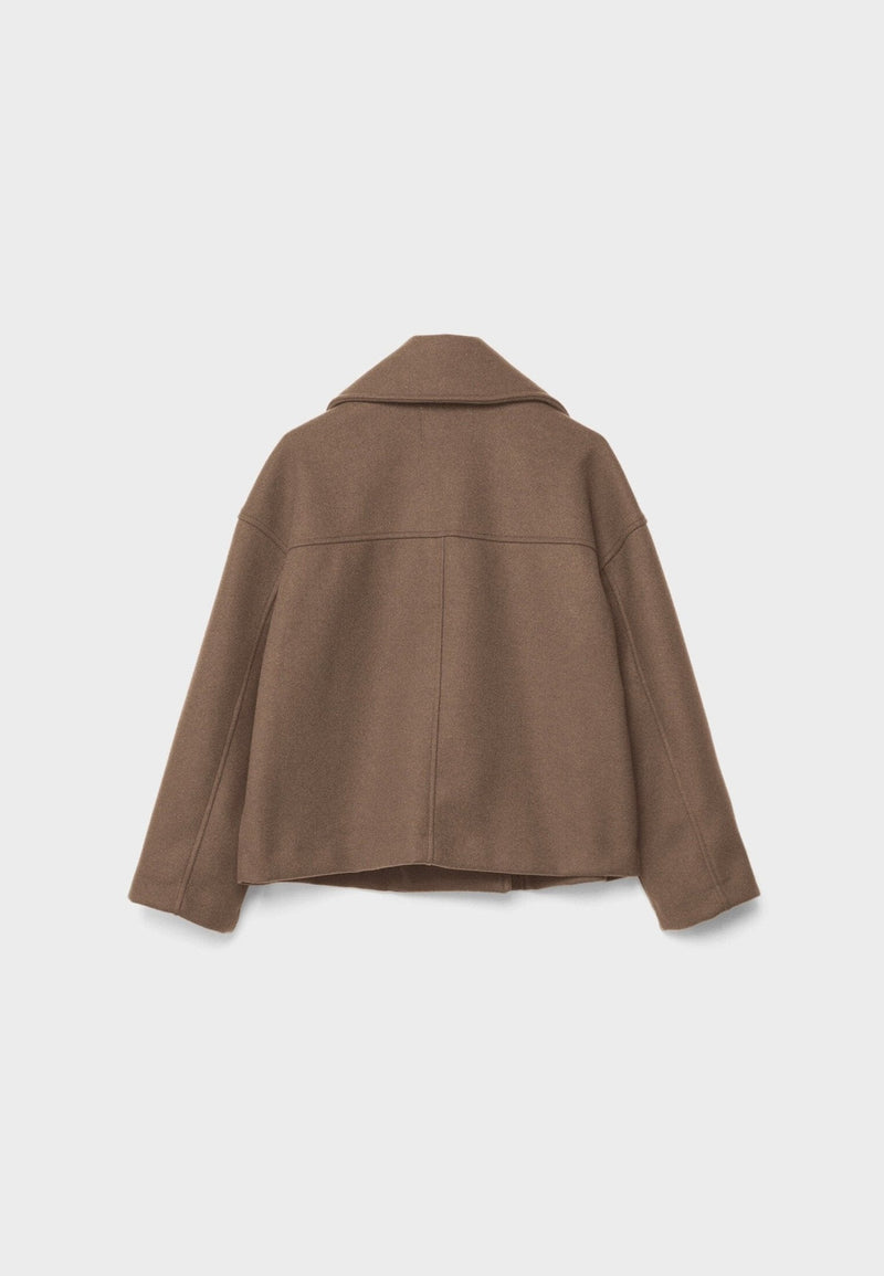 Short Autumn Coat in Double-Breasted Style – Clara