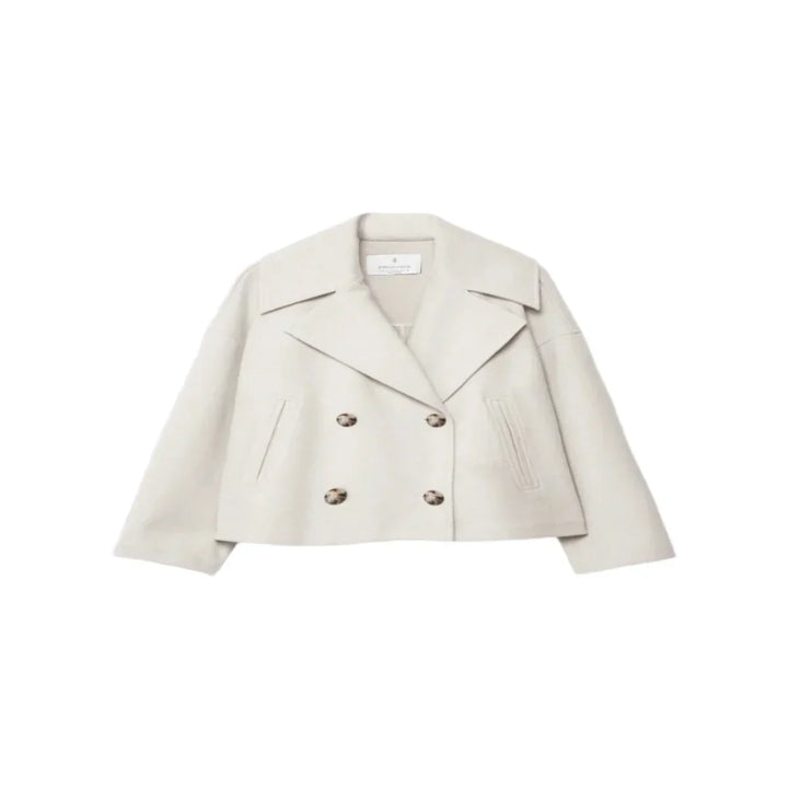 Short Autumn Coat in Double-Breasted Style – Clara