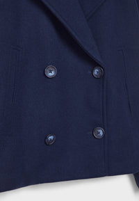 Short Autumn Coat in Double-Breasted Style – Clara