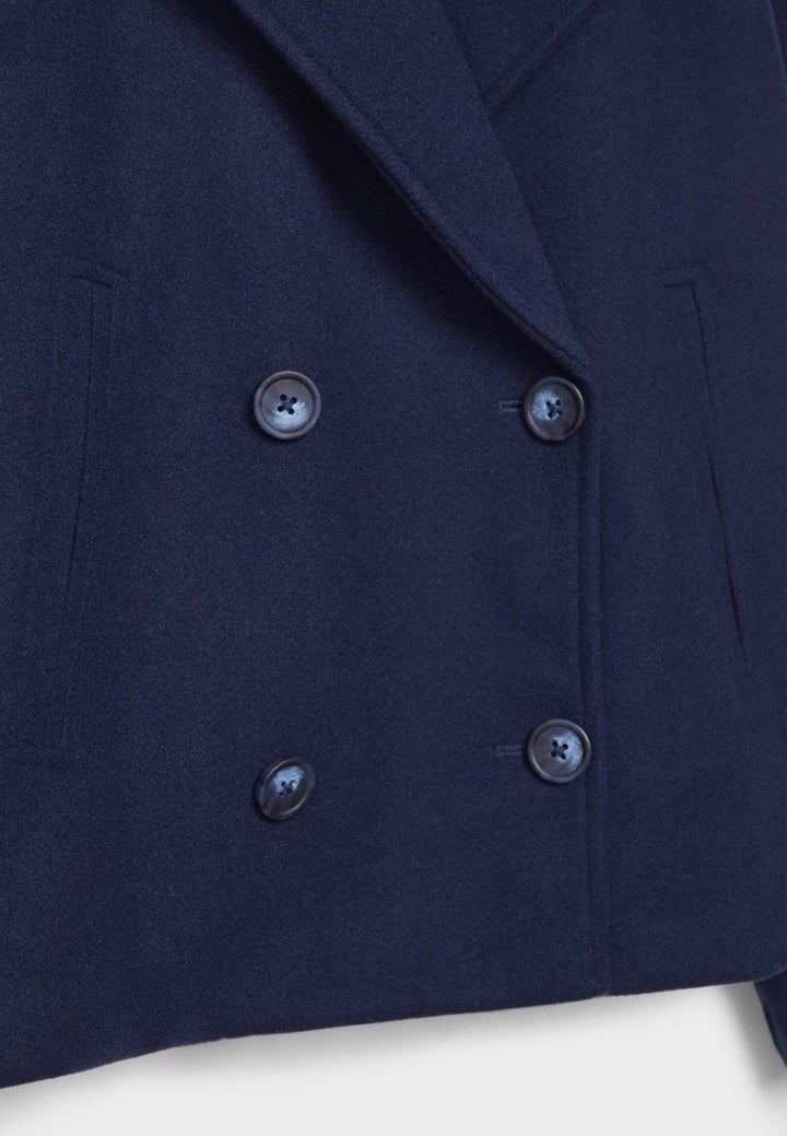 Short Autumn Coat in Double-Breasted Style – Clara