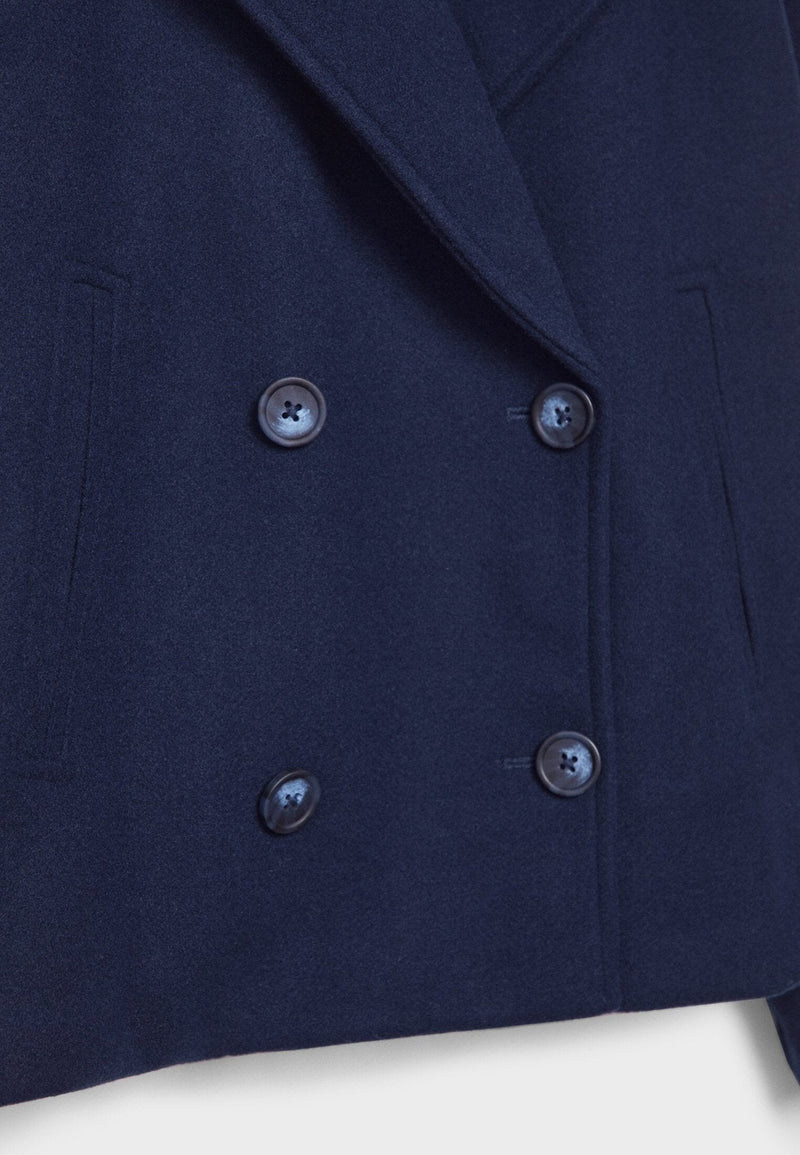 Short Autumn Coat in Double-Breasted Style – Clara
