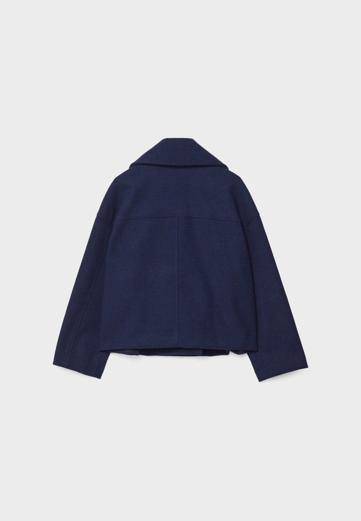Short Autumn Coat in Double-Breasted Style – Clara