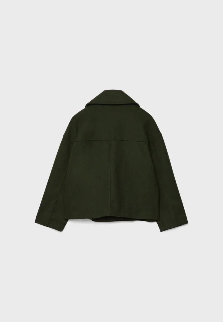 Short Autumn Coat in Double-Breasted Style – Clara