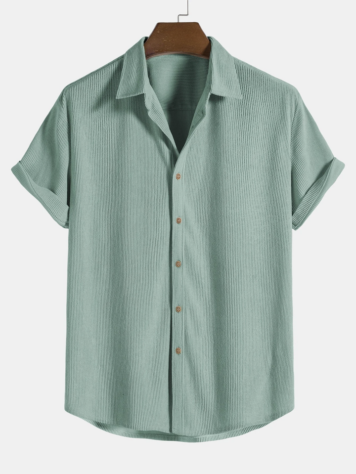 Stijlvolle heren zomer-set met shirt en corduroy shorts - SommerKern