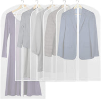 Transparent Full-Length Garment Covers – 10-Pack Storage Bags for Suits and Dresses