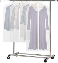 Transparent Full-Length Garment Covers – 10-Pack Storage Bags for Suits and Dresses