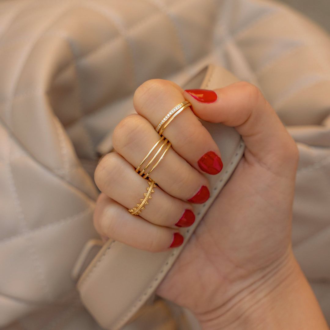 Dubbele Zirkonia Ring - Sienna