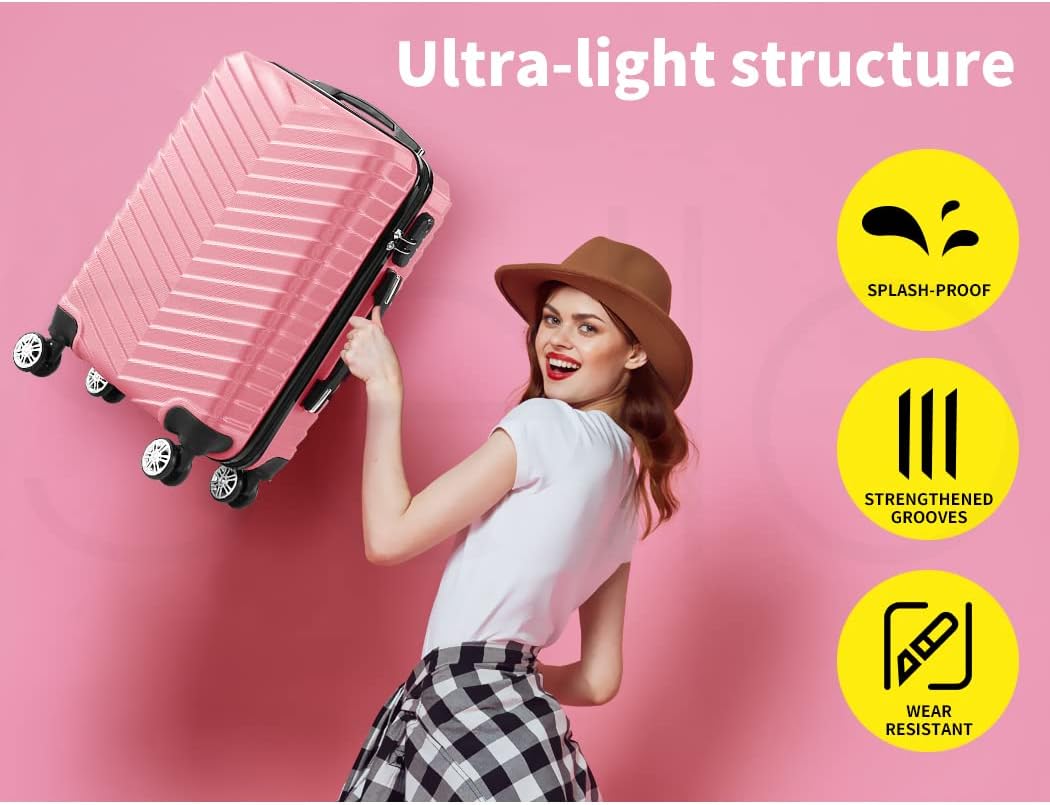 Hard Shell Handbagagekoffer met Slot & Spinnerwielen – Rosemont