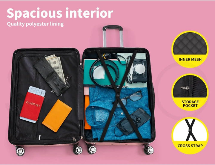 Hard Shell Handbagagekoffer met Slot & Spinnerwielen – Rosemont