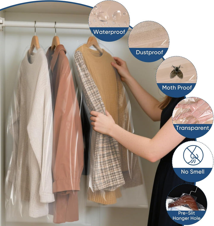 Transparante Kledinghoes Set – Set Beschermhoezen voor Kleding & Reizen