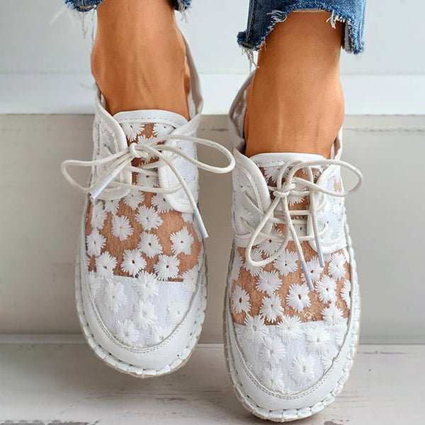 Embroidered Floral Shoes with Supportive Footbed – Lucine