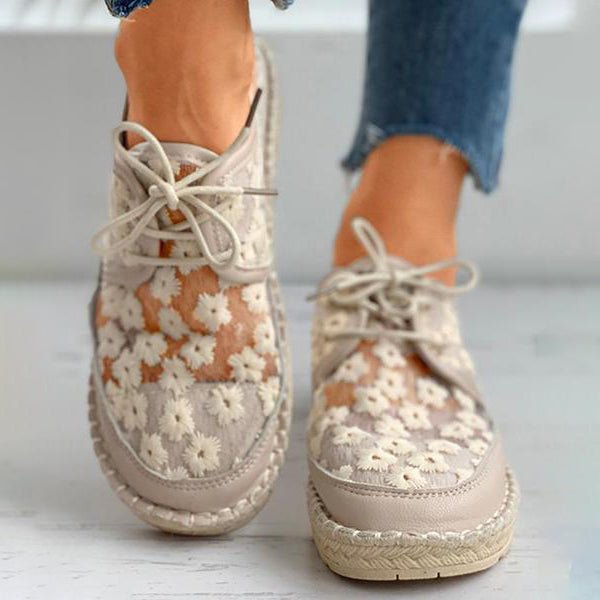 Embroidered Floral Shoes with Supportive Footbed – Lucine