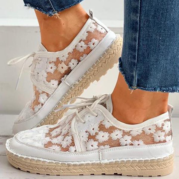 Embroidered Floral Shoes with Supportive Footbed – Lucine