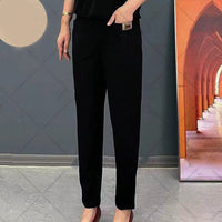 Light cotton summer pants with elastic waistband - Linnea