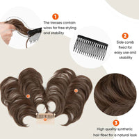 Messy Clip-in Bun with Side Clip – Elina