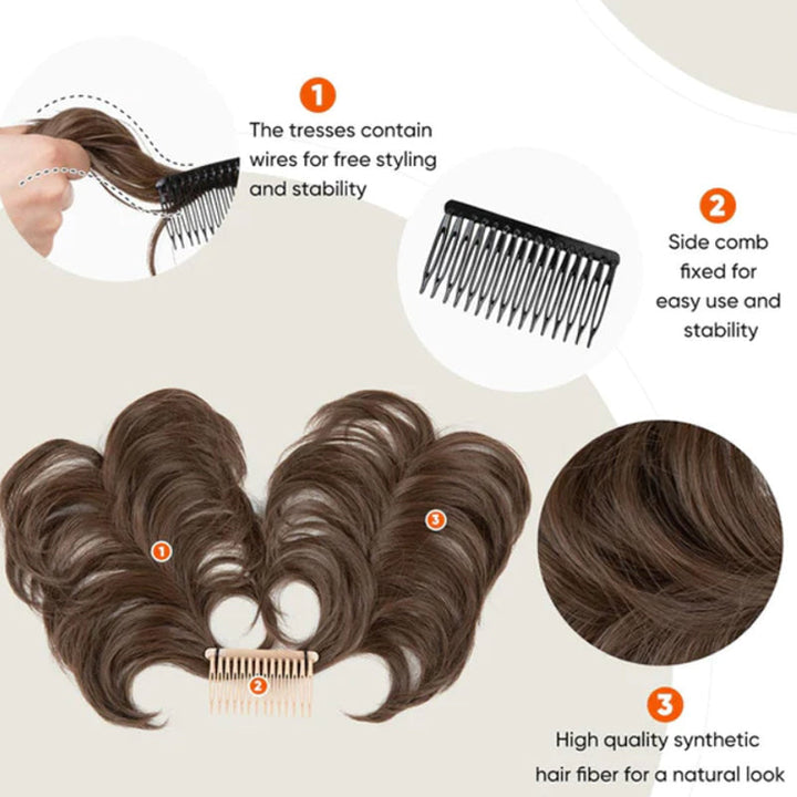Messy Clip-in Bun with Side Clip – Elina
