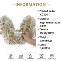 Messy Clip-in Bun with Side Clip – Elina