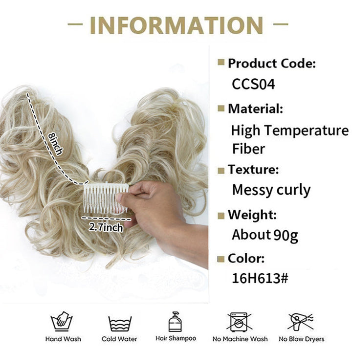 Messy Clip-in Bun with Side Clip – Elina