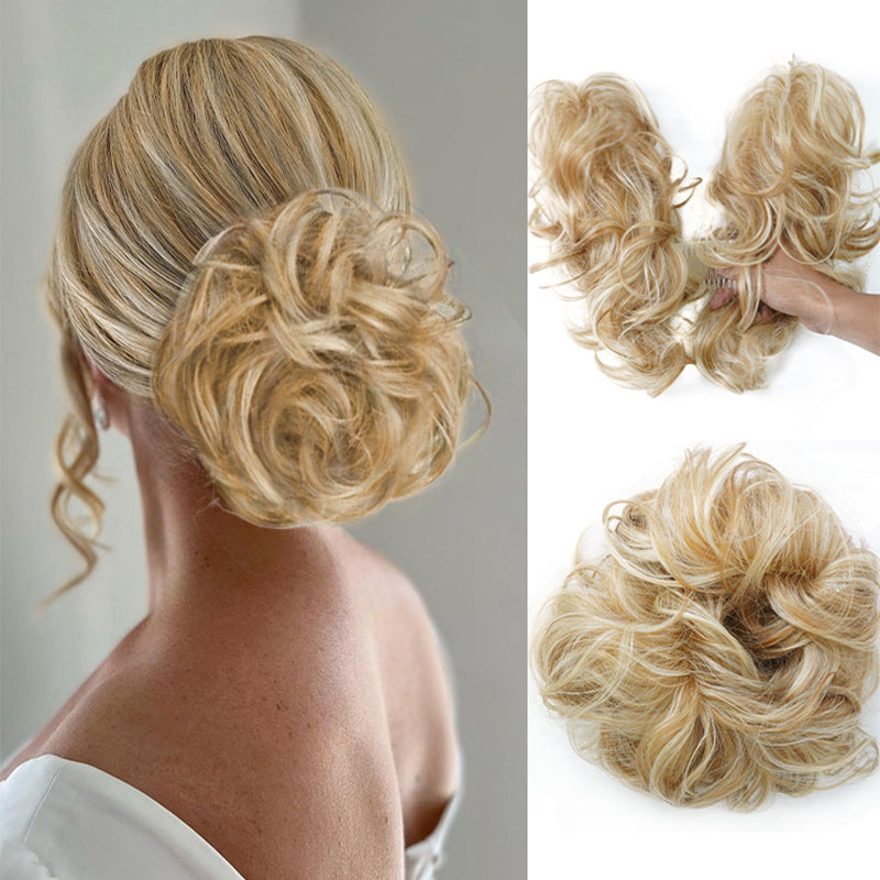Messy Clip-in Bun with Side Clip – Elina