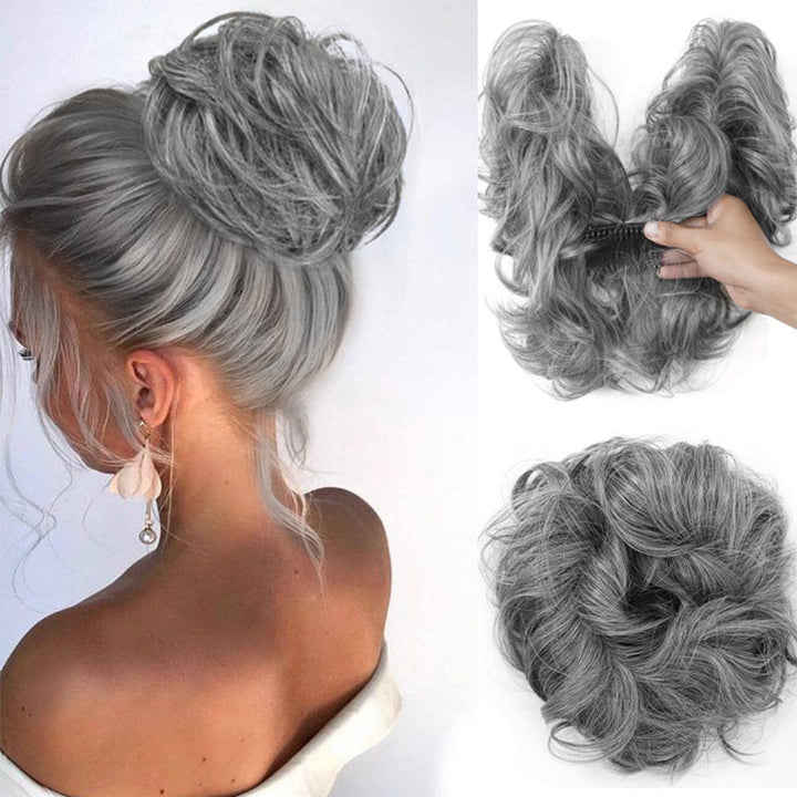 Messy Clip-in Bun with Side Clip – Elina