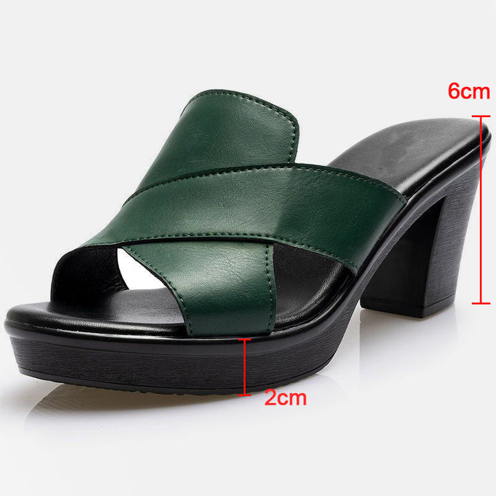 Fashionable Platform Sandals with Block Heel - Valeria