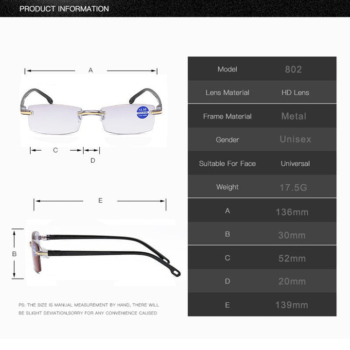 Multifocal Anti-Blue Light Reading Glasses - VisionPlus