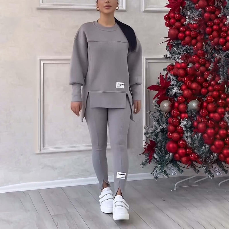 Casual Women's Sweatshirt and Leggings Set - Elena