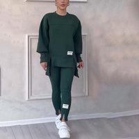 Casual Women's Sweatshirt and Leggings Set - Elena