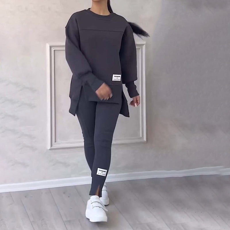 Casual Women's Sweatshirt and Leggings Set - Elena