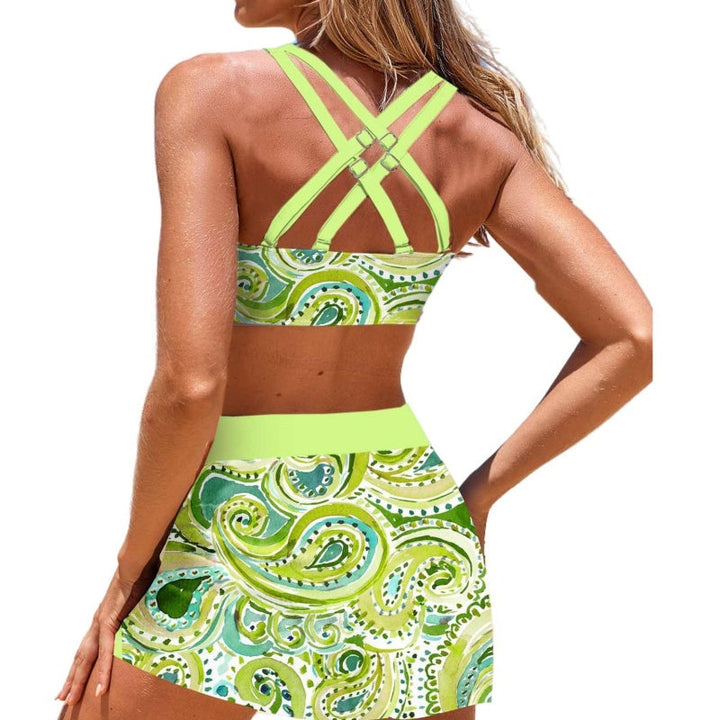 Stylish Bikini Set with Skirt - Elena