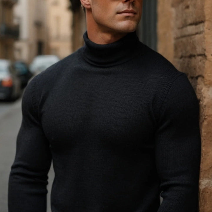 Soft & comfortable men's cotton turtleneck – Jonas