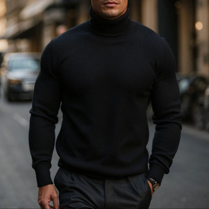 Soft & comfortable men's cotton turtleneck – Jonas