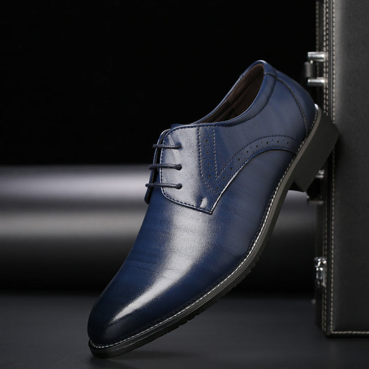 Stylish Men's Lace-Up Shoes with Brogue Details - Lennard