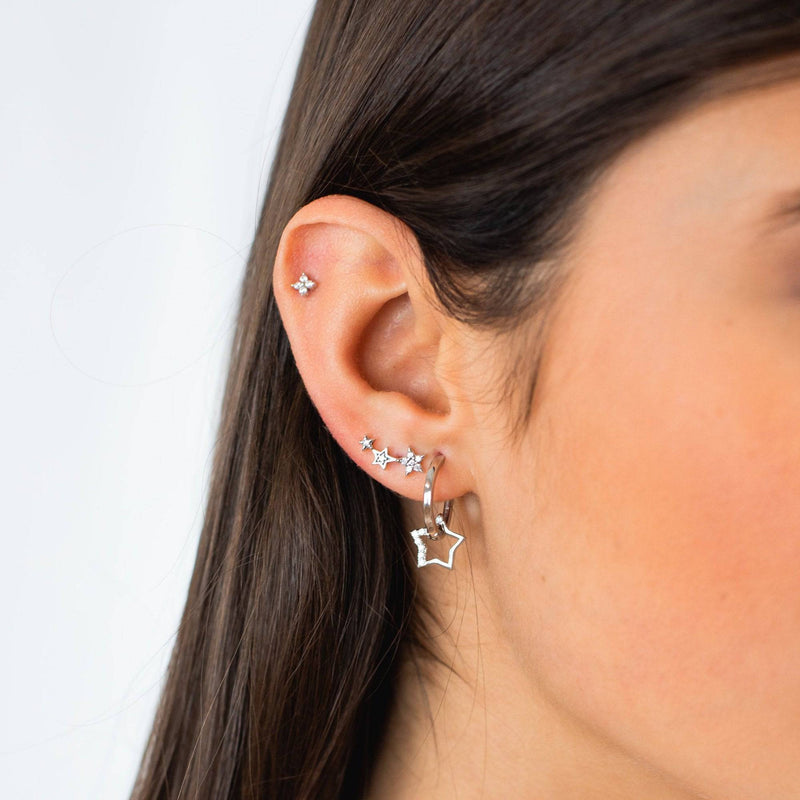 Earrings with Star Charms - Noëmi