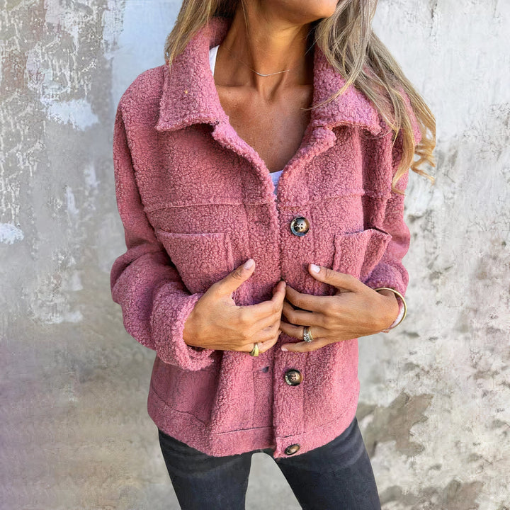Dames Jas van Zacht Teddy-Materiaal – Marisol