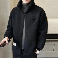 Men's Fleece Jacket with High Collar – Milan