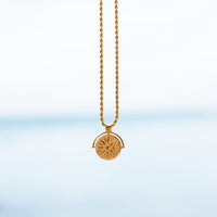 Stylish Sun Pendant Necklace - Aurora