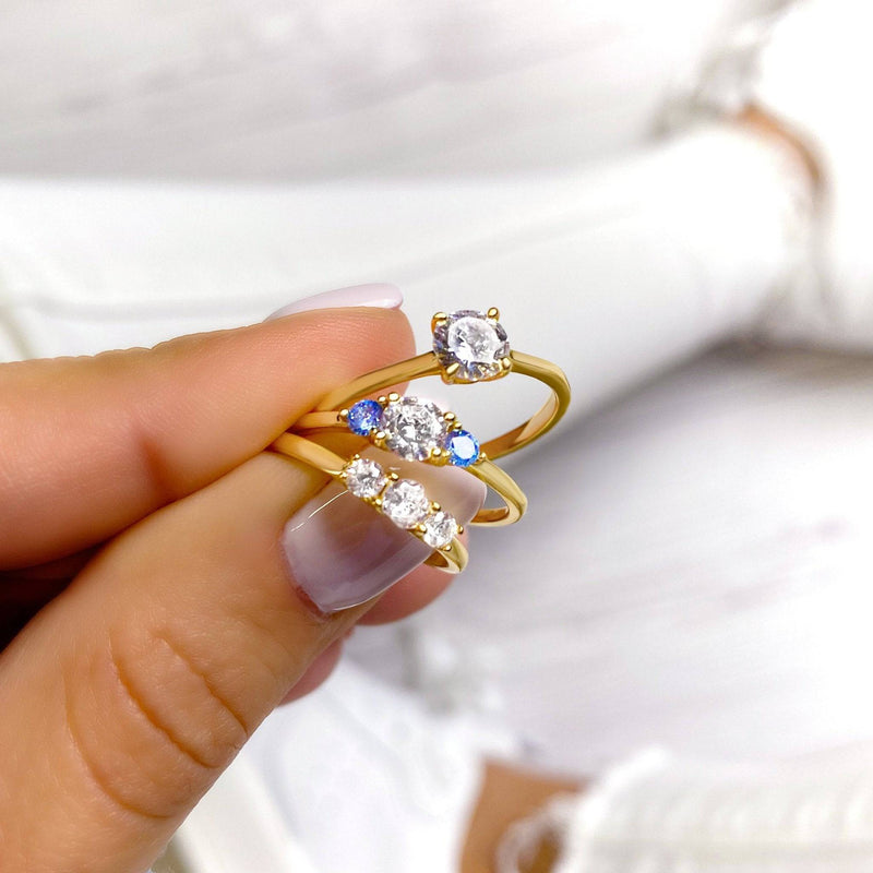 Solitaire Zirconia Ring - Elena