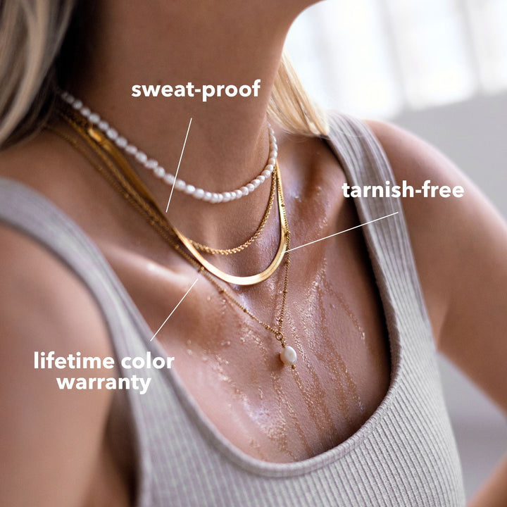 Baroque Pearl Pendant Necklace - Anisa