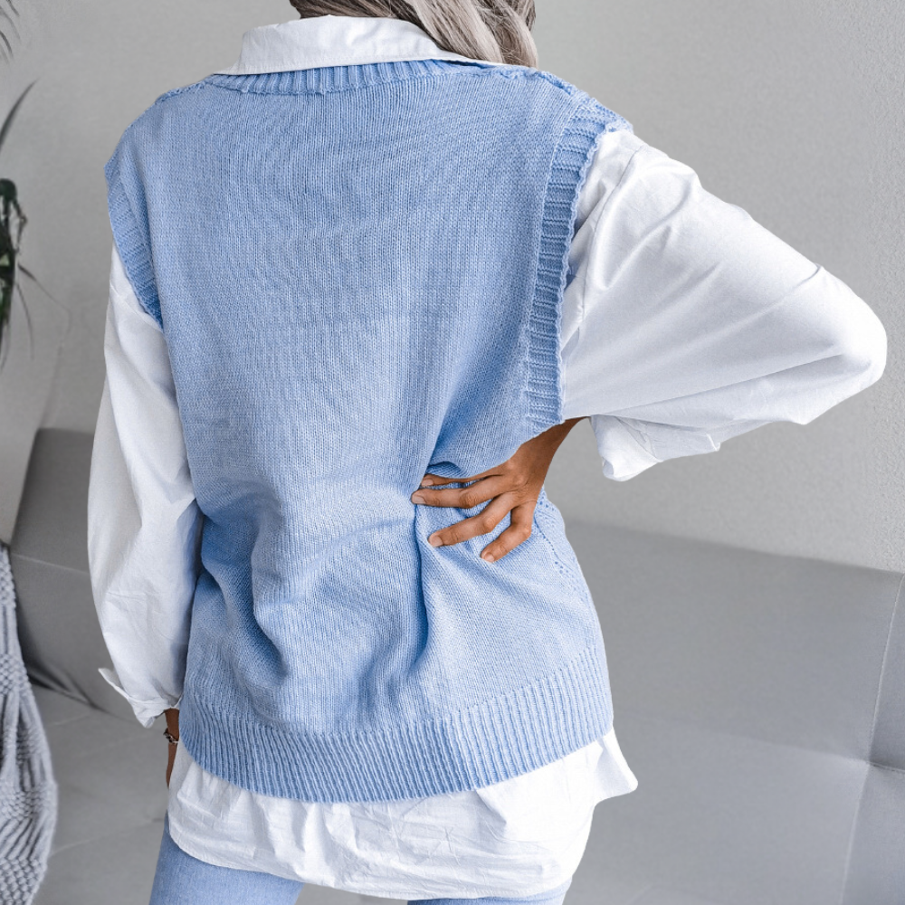 Angeza - Modny sweter damski z dzianiny