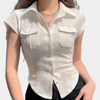 Versatile White Women's Blouse - Nova