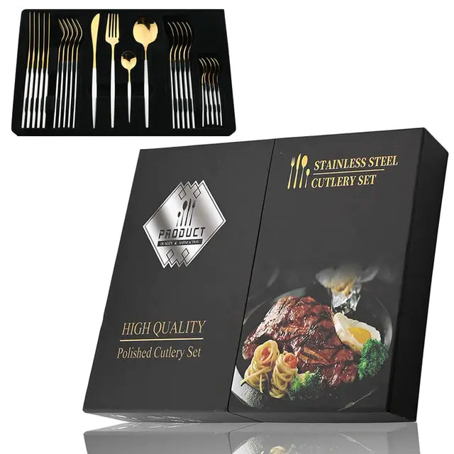 24-Piece Stainless Steel Cutlery Set – Aurinox