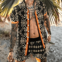 Two-piece men's summer set with patchwork print – Malik