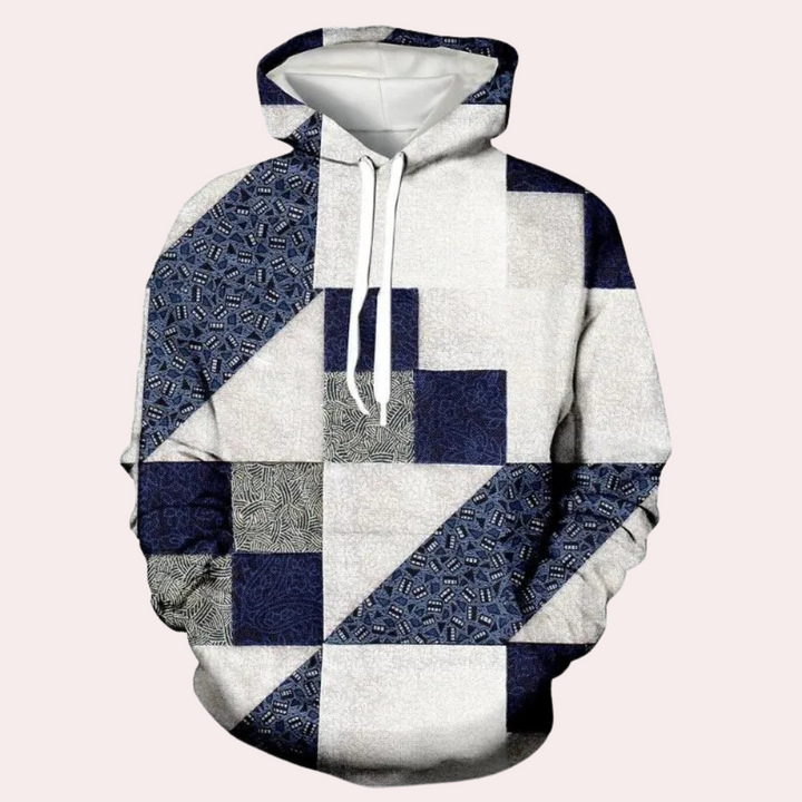 Trendy Checked Hoodie for Men - Cedric