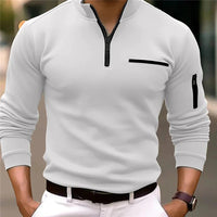 Stylish Men's Sweater with Quarter Zip – Lorenzo