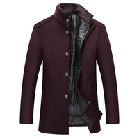 Wool Windproof Striped Men's Coat - Logan™