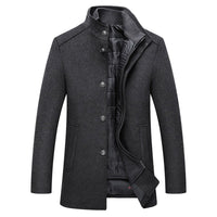 Wool Windproof Striped Men's Coat - Logan™