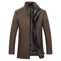 Wool Windproof Striped Men's Coat - Logan™