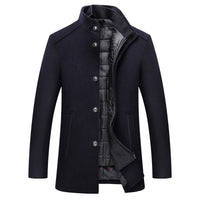 Wool Windproof Striped Men's Coat - Logan™